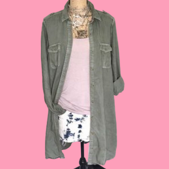 American Eagle Outfitters Other - American Eagle Long Button Down Shirt Dress / Duster